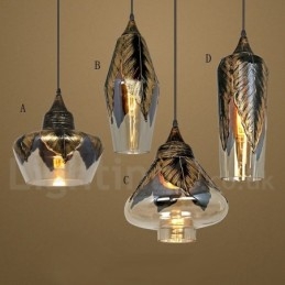 Designer Touch Decorative European Retro Glass Pendant Light Lounge Pendant Lamp