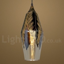 Designer Touch Decorative European Retro Glass Pendant Light Lounge Pendant Lamp