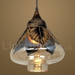 Designer Touch Decorative European Retro Glass Pendant Light Lounge Pendant Lamp