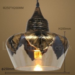 Designer Touch Decorative European Retro Glass Pendant Light Lounge Pendant Lamp