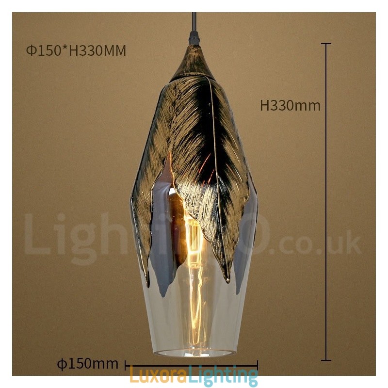 Designer Touch Decorative European Retro Glass Pendant Light Lounge Pendant Lamp