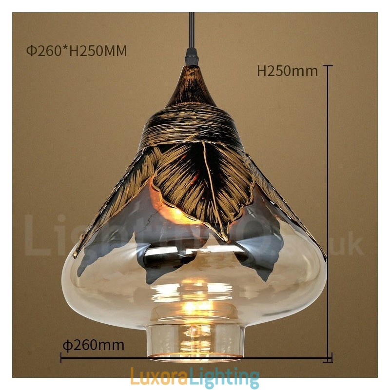 Designer Touch Decorative European Retro Glass Pendant Light Lounge Pendant Lamp