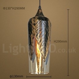 Designer Touch Decorative European Retro Glass Pendant Light Lounge Pendant Lamp