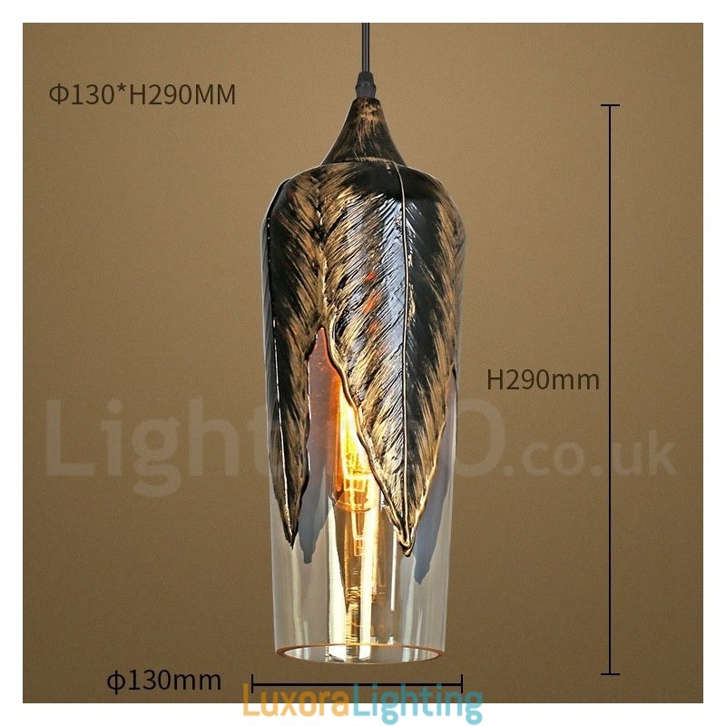 Designer Touch Decorative European Retro Glass Pendant Light Lounge Pendant Lamp