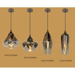 Designer Touch Decorative European Retro Glass Pendant Light Lounge Pendant Lamp