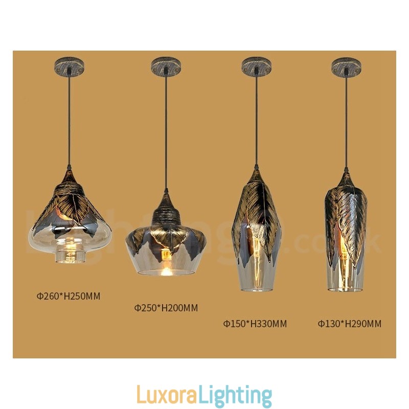 Designer Touch Decorative European Retro Glass Pendant Light Lounge Pendant Lamp