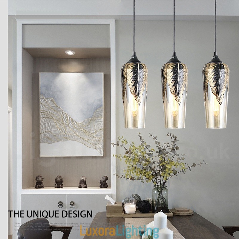 Designer Touch Decorative European Retro Glass Pendant Light Lounge Pendant Lamp