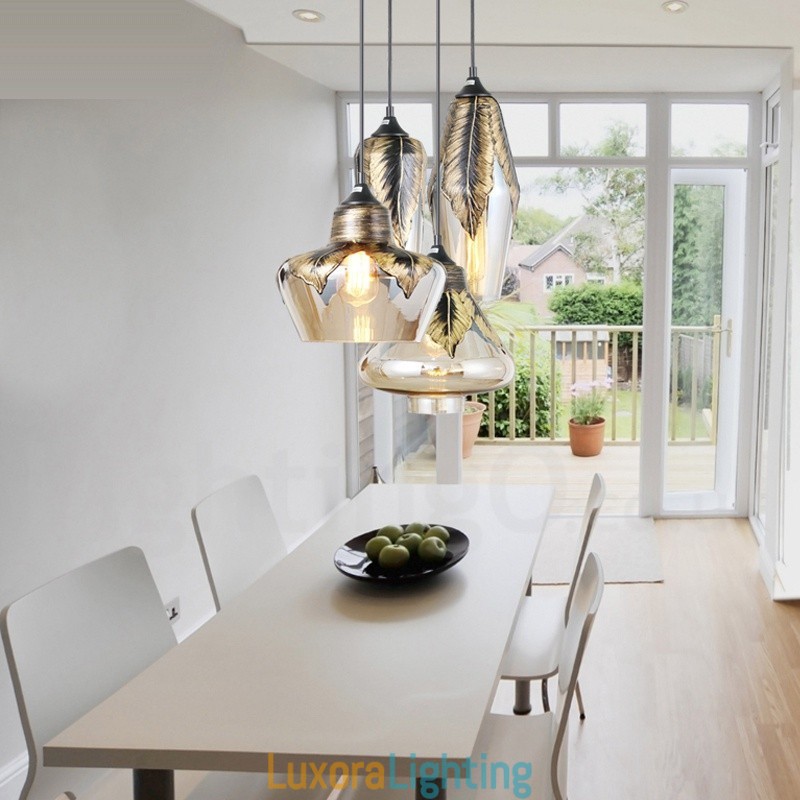 Designer Touch Decorative European Retro Glass Pendant Light Lounge Pendant Lamp