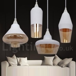 Designer Touch Decorative European Retro Lounge Glass Pendant Light