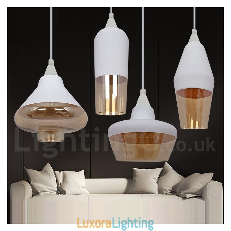 Designer Touch Decorative European Retro Lounge Glass Pendant Light