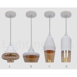 Designer Touch Decorative European Retro Lounge Glass Pendant Light