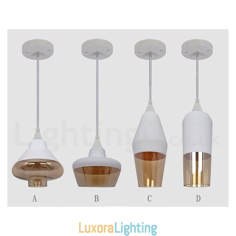Designer Touch Decorative European Retro Lounge Glass Pendant Light