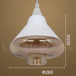 Designer Touch Decorative European Retro Lounge Glass Pendant Light