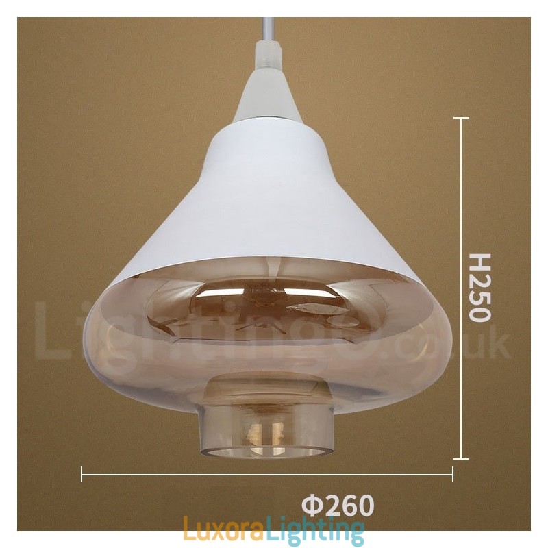 Designer Touch Decorative European Retro Lounge Glass Pendant Light