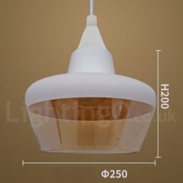Designer Touch Decorative European Retro Lounge Glass Pendant Light
