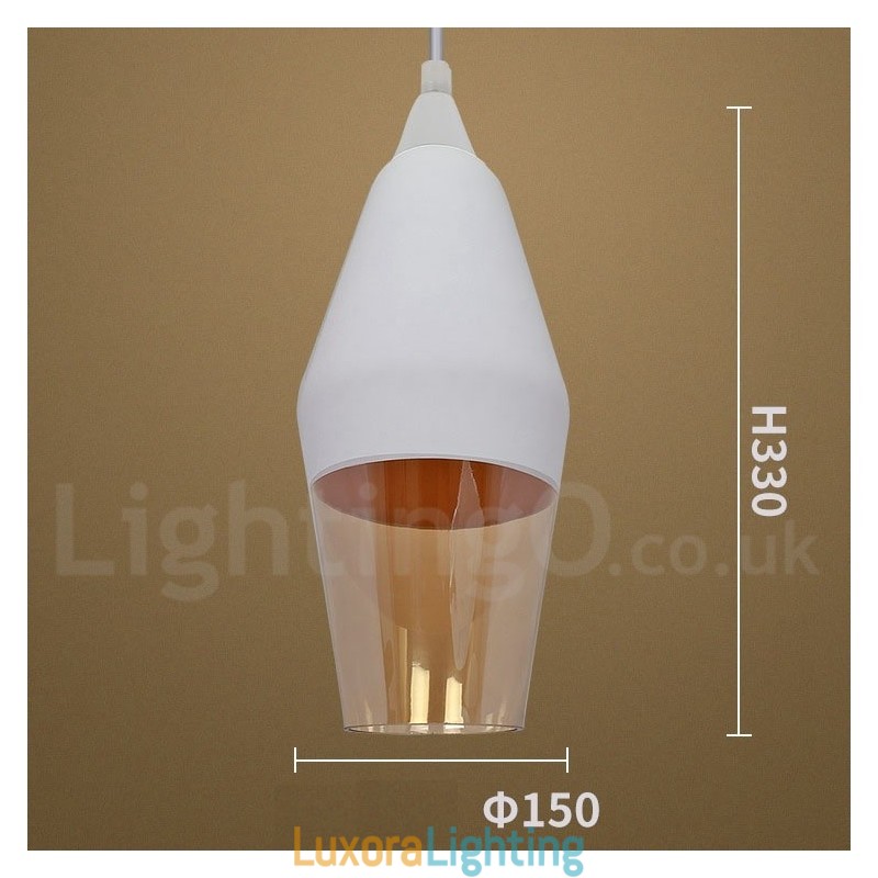 Designer Touch Decorative European Retro Lounge Glass Pendant Light