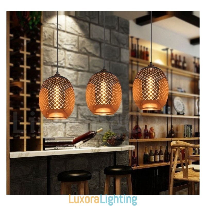 Designer Touch Decorative Rustic Glass Pendant Light European Cafe Pendant Lamp