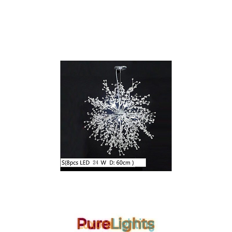 Designer Touch Decorative Firework Pendant Light Stainless Steel Dandelion