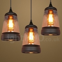 Designer Touch Decorative European Retro Lounge Glass Pendant Light