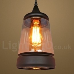 Designer Touch Decorative European Retro Lounge Glass Pendant Light