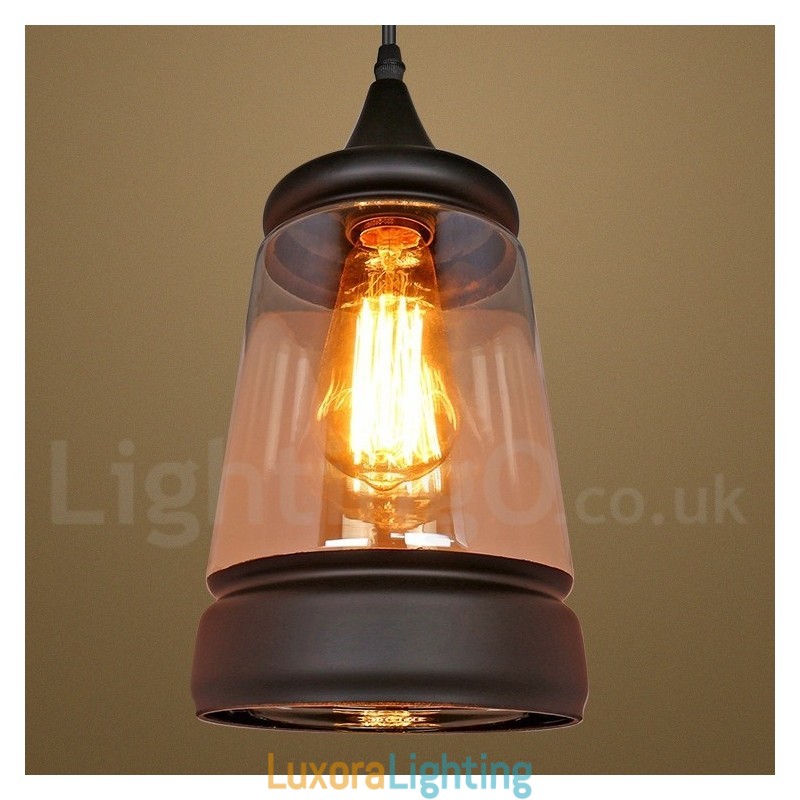 Designer Touch Decorative European Retro Lounge Glass Pendant Light