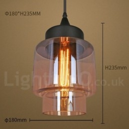 Designer Touch Decorative Rustic Glass Pendant Light European Lounge Pendant Lamp