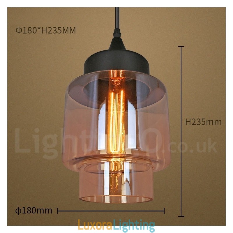 Designer Touch Decorative Rustic Glass Pendant Light European Lounge Pendant Lamp