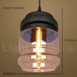 Designer Touch Decorative Rustic Glass Pendant Light European Lounge Pendant Lamp