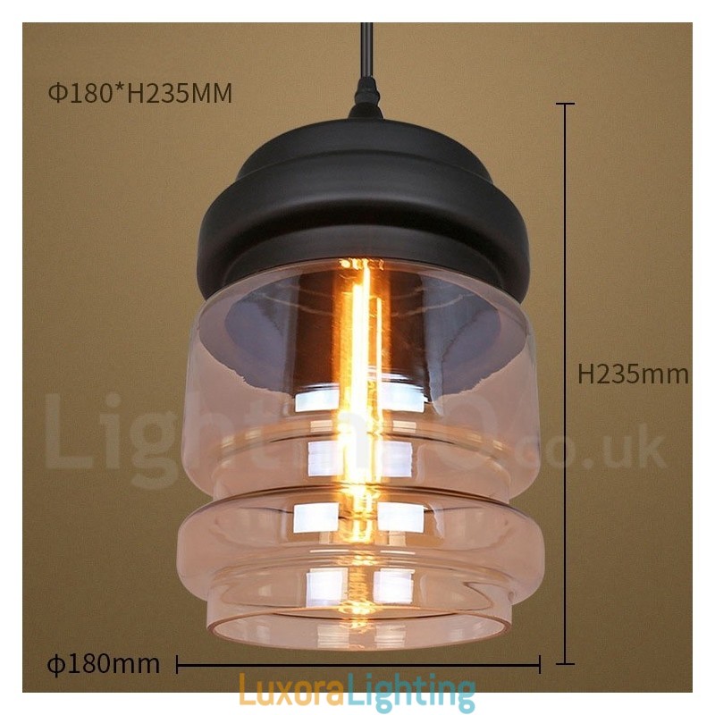 Designer Touch Decorative Rustic Glass Pendant Light European Lounge Pendant Lamp