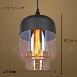 Designer Touch Decorative Rustic Glass Pendant Light European Lounge Pendant Lamp