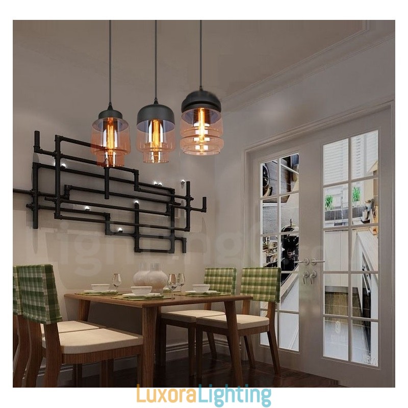 Designer Touch Decorative Rustic Glass Pendant Light European Lounge Pendant Lamp