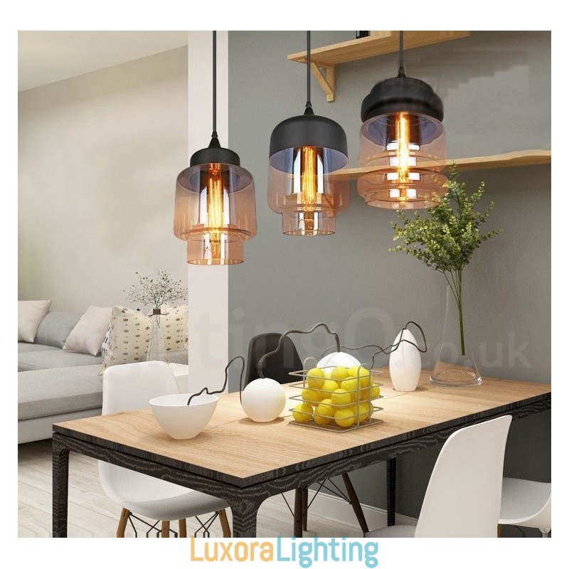 Designer Touch Decorative Rustic Glass Pendant Light European Lounge Pendant Lamp