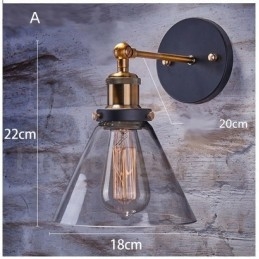 Designer Touch Decorative 1 Light Rustic Lodge Wall Light with Glass Shade