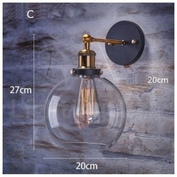 Designer Touch Decorative 1 Light Rustic Lodge Wall Light with Glass Shade