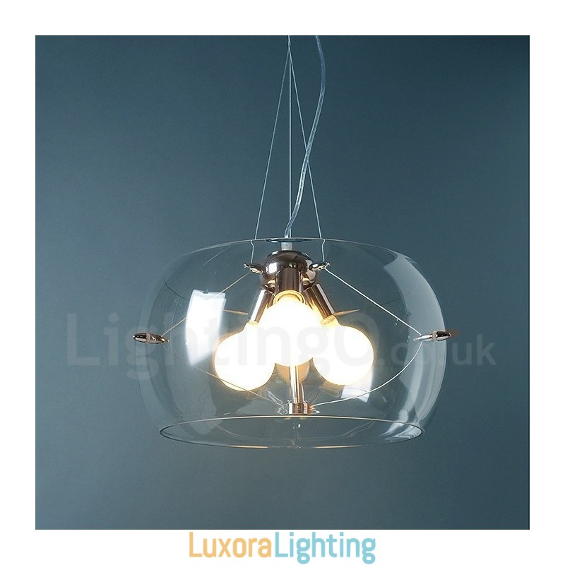 Designer Touch Decorative 3 Light Modern Contemporary Glass Pendant Light
