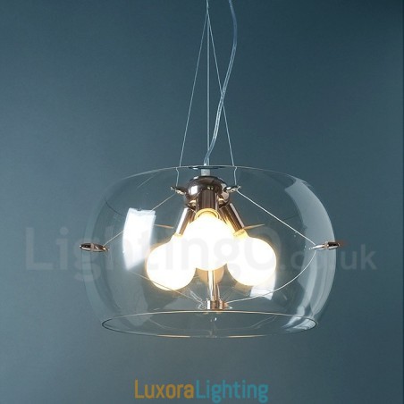 Designer Touch Decorative 3 Light Modern Contemporary Glass Pendant Light