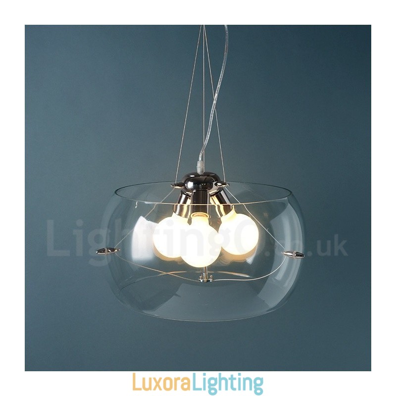 Designer Touch Decorative 3 Light Modern Contemporary Glass Pendant Light