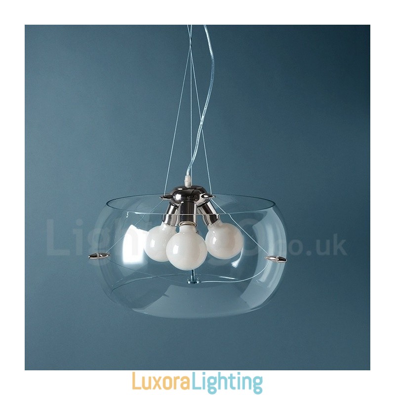 Designer Touch Decorative 3 Light Modern Contemporary Glass Pendant Light
