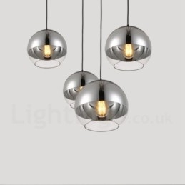 Designer Touch Decorative 1 Light Modern Contemporary Plating Cafe Glass Pendant Light
