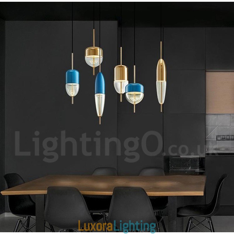 Designer Touch Decorative 1 Light Modern Contemporary Glass Pendant Light