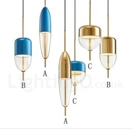 Designer Touch Decorative 1 Light Modern Contemporary Glass Pendant Light