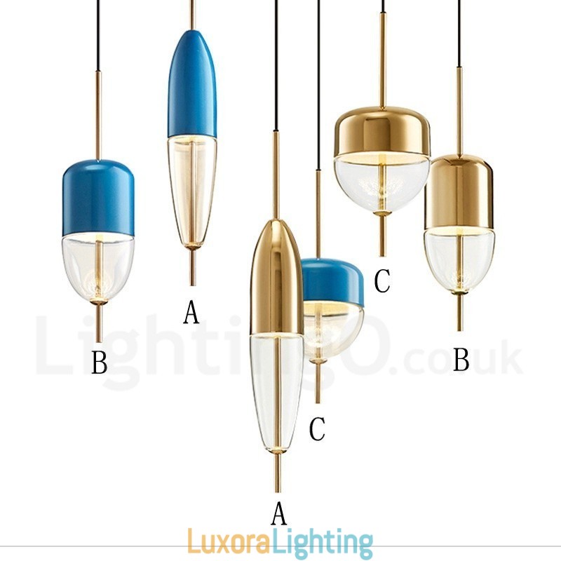 Designer Touch Decorative 1 Light Modern Contemporary Glass Pendant Light