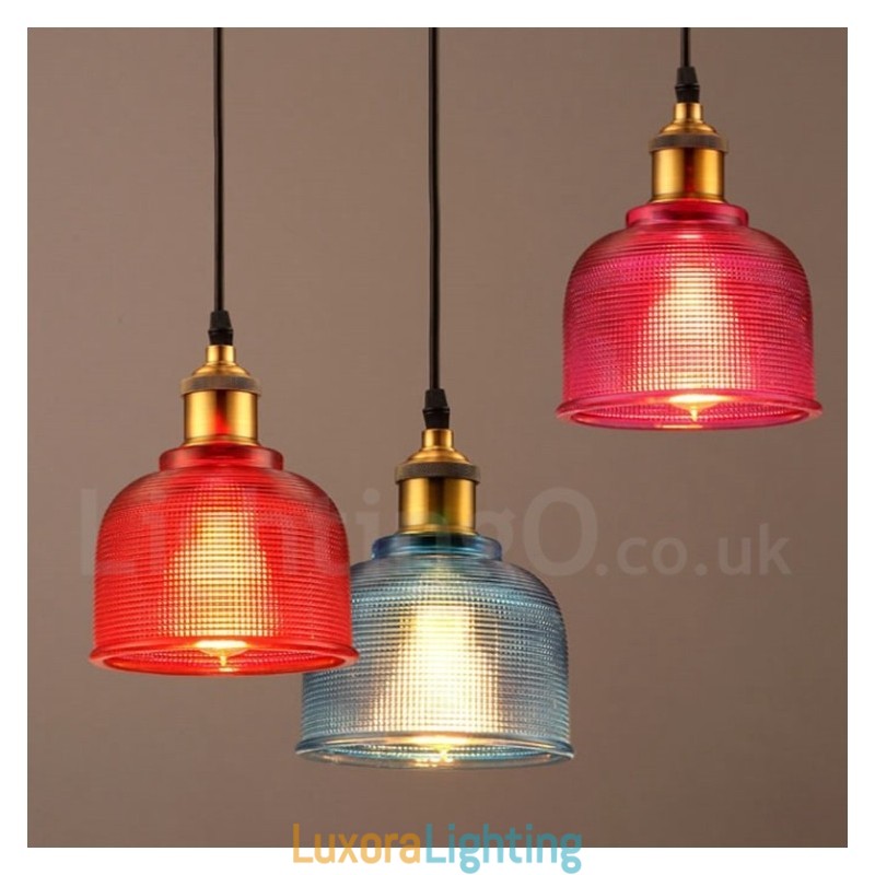 Designer Touch Decorative 1 Light Modern Contemporary Cafe Multi Colours Glass Pendant Light