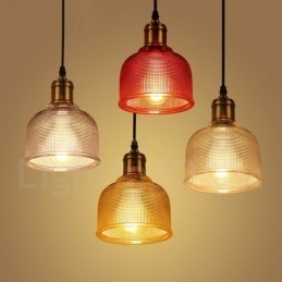 Designer Touch Decorative 1 Light Modern Contemporary Cafe Multi Colours Glass Pendant Light