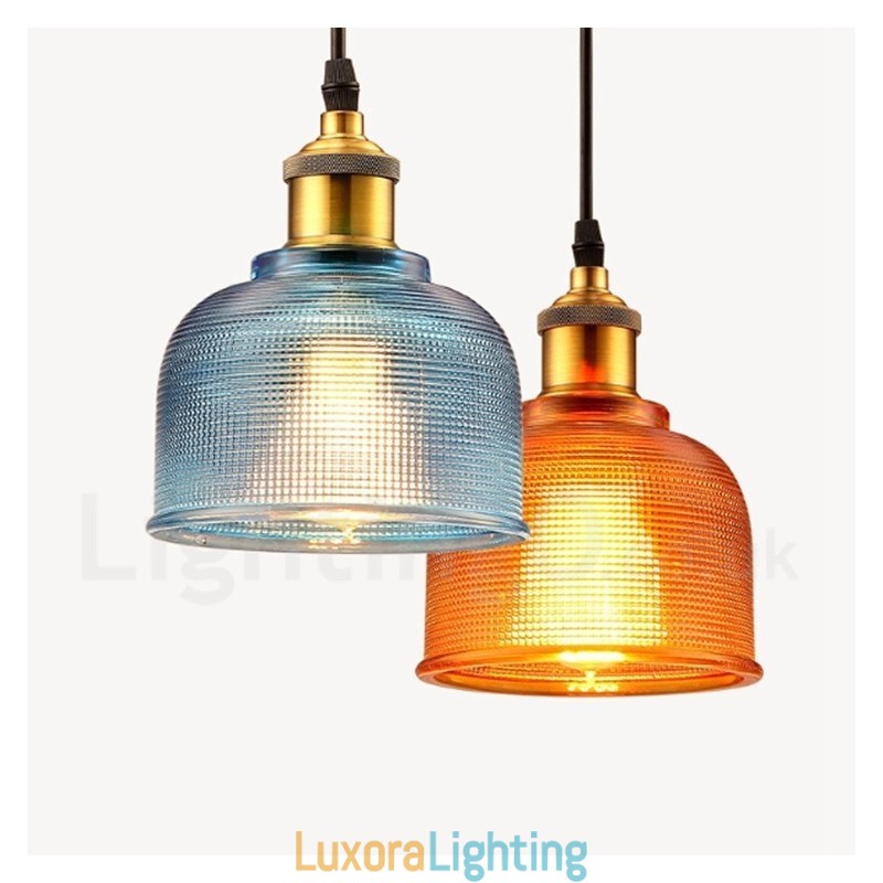 Designer Touch Decorative 1 Light Modern Contemporary Cafe Multi Colours Glass Pendant Light