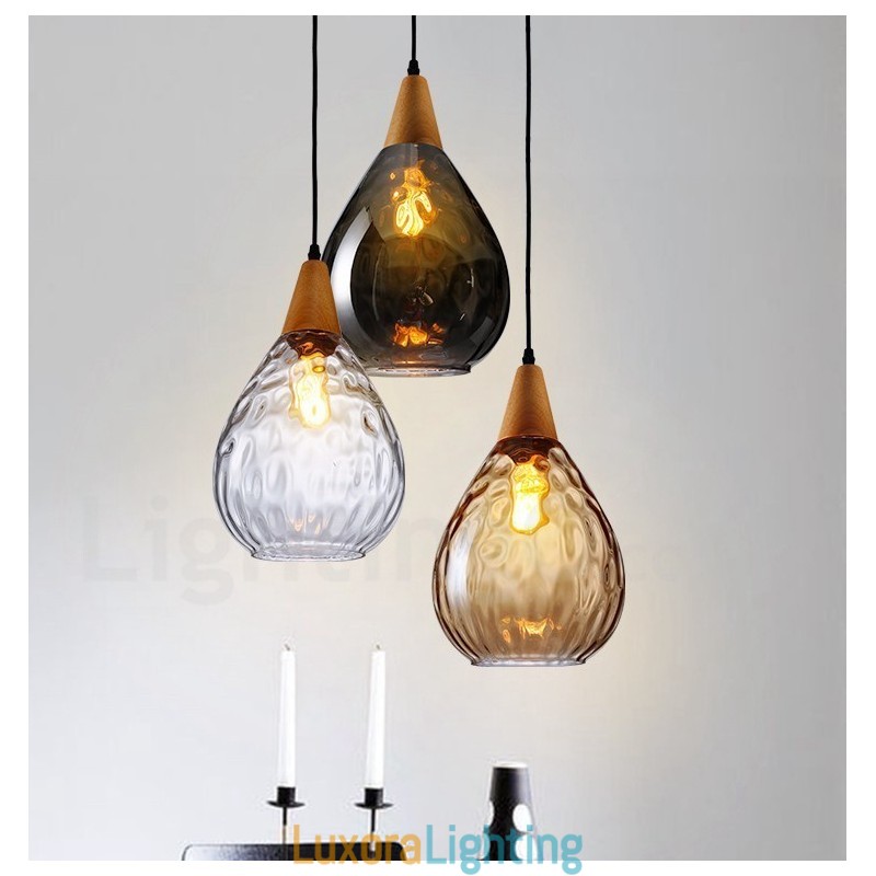 Designer Touch Decorative 1 Light Nordic Style Modern Contemporary Glass Pendant Light