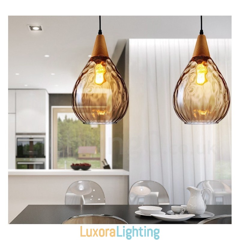 Designer Touch Decorative 1 Light Nordic Style Modern Contemporary Glass Pendant Light