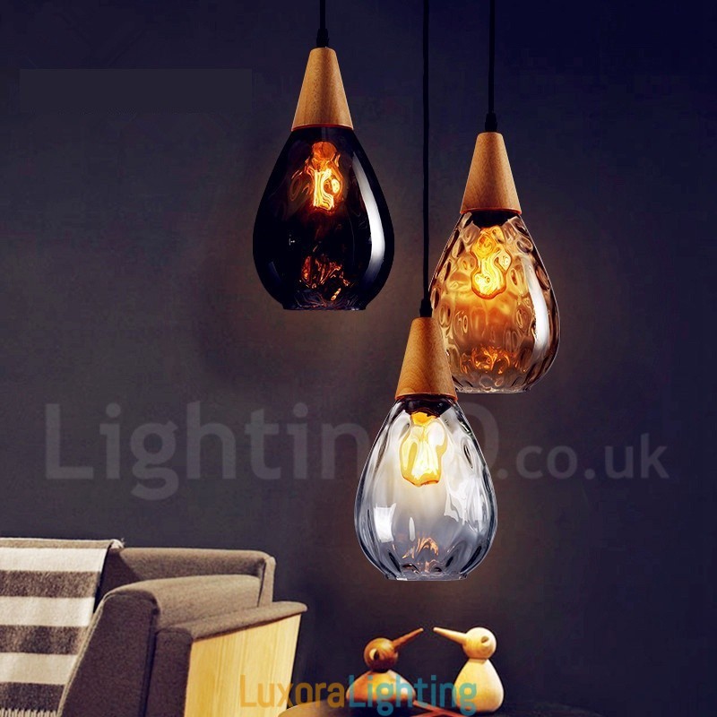 Designer Touch Decorative 1 Light Nordic Style Modern Contemporary Glass Pendant Light