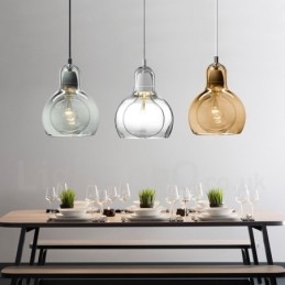 Designer Touch Decorative 1 Light Nordic Style Modern Contemporary Glass Pendant Light