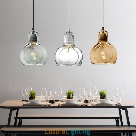 Designer Touch Decorative 1 Light Nordic Style Modern Contemporary Glass Pendant Light